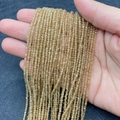 Faceted champagne yellow cat eye stone beads for jewelry making 2mm to 3mm strands - 2mm (180 Pcs/Strand) / Champagne (No.5)