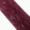 Cuentas de granate talladas en rojo oscuro de varios hilos para la creación de joyas DIY - Burdeos