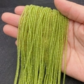Strands of faceted 2mm green cat eye beads for jewelry making with polished finish - Grass Green (No.10)