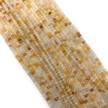 Faceted natural citrine beads 5x6mm for DIY jewelry making in warm amber colors - Topaz
