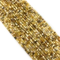 Faceted 2-4mm tiger eye and quartz beads in yellow and amber tones for DIY jewelry - Yellow Bumblebee Stone