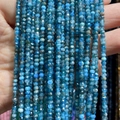 Tira de cuentas de apatita azul natural facetada de 2-3mm para creación de joyería - 2x3mm 185 Cuentas/Tira 5g / 20 Apatita