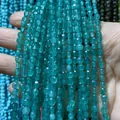 Perles facettées en pierre oeil de tigre bleu lac 4mm pour bijoux artisanaux - 4mm 93pcs/Brin 7g / Calcédoine Bleue