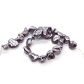 Irregular dark purple-grey baroque style shell beads for DIY jewelry making - 15-25mm (Approx. 95g/String) / Dark Purple Gray (6)