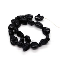 Irregular black natural shell beads with polished finish for DIY jewelry necklaces - 15-25mm (Approx. 95g/String) / Black