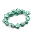 Irregular baroque freshwater shell beads in mint green finish for DIY necklaces - 15-25mm (Approx. 95g/String) / Mint Green (No. 11)