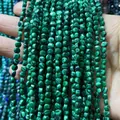 Perles de malachite facettées de 4mm avec texture verte naturelle pour bijoux DIY - 4mm 93pcs/Brin 7g / Malachite