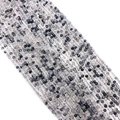 Faceted black rutilated quartz beads with natural needle inclusions for DIY jewelry - Black Rutilated Quartz