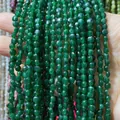 Perles rondes facettées en pierre naturelle vert foncé pour bijoux DIY - 4mm 93pcs/Brin 7g / Jade Malais