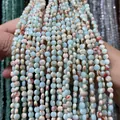 Perles naturelles facettées de 4mm en pierre bleue avec texture tachetée brune - 4mm 93pcs/Brin 7g / Style 62