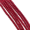 Donkerrode ronde kristallen kralen strengen 6-10mm voor DIY sieraden armband en ketting - Maat Zes / Synthetisch Rood Koraal