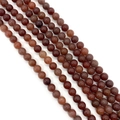 Strengen van roodbruine aardbeienkwarts natuurstenen kralen voor DIY-sieraden - Maat Zes / Rode Aventurijn
