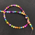 Vibrant star-shaped natural sea shell beads in various macaron colors for DIY jewelry - Plum Blossom Style (6mm)