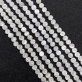 Natürliche weiße Perlmutt-Rundperlen für die Herstellung von DIY-Halsketten-Schmuck - 6mm / Rund