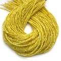 Polished bright yellow sea shell round beads for DIY jewelry necklace making - 2mm / Bright Yellow