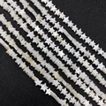Star-shaped natural white shell loose beads with iridescent luster for DIY jewelry - Star (6mm)