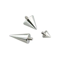 Roestvrijstalen kegeltjes met interne schroefdraad voor body piercing sieraden - Externe Schroefdraad Spike / 3*3mm Schroefdraad M0.9