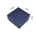 Macro view of a 52mm square dark blue jewelry gift box with quilted texture detail - Blue Pineapple Texture (52*52*32)