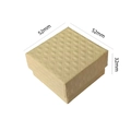 Detail view of square champagne jewelry gift box with diamond texture and 52mm dimensions - Off-white Pineapple Texture (52*52*32)