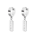 Boucles d'oreilles punk en acier inoxydable argenté avec pendentif lame de rasoir - Pendentif Lame de Rasoir (Style-19)