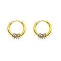 Herren Punk Ohrringe in Gold mit hängenden Silberringen im praktischen 2er-Set - Stahlfarbener Kreis-Stil / 1 Stück / Gold