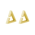 Minimalist gold-plated stainless steel geometric triangle ear clips for women - Triangle / Gold