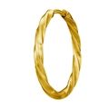 Minimalistische gouden oorringen van titaniumstaal met een elegante gedraaide textuur - 20mm Goud