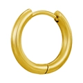 Aro clásico de acero de titanio chapado en oro con acabado redondo pulido - Diámetro Interior 8mm, Grosor 3.0mm (1 Pieza) / Dorado