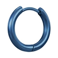 Pendientes de aro redondos minimalistas en acero inoxidable azul satinado metálico - Diámetro Interior 8mm, Grosor 3.0mm (1 Pieza) / Azul