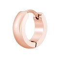 Gedetailleerde opname van gepolijste roségouden oorringen met veilige scharniersluiting - 4.0*7mm (Enkel Stuk) / Roségoud