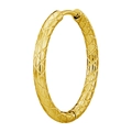 Gouden titaniumstalen oorringen met een gewatteerd ruitpatroon en stevige scharniersluiting - 8mm (1 Stuk) / Gitterpatroon Goudkleur