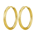 Gouden titanium stalen oorringen met unieke spiraaltextuur en scharniersluiting - 8mm / Gedraaid Patroon Goud (Alleen Per Stuk)