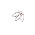 Élégantes boucles d'oreilles argentées à trois pétales évidés avec barre carrée minimaliste - Style Trois Feuilles Barre Carrée Couleur Acier