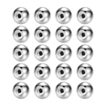 Set of 20 silver polished stainless steel replacement balls with internal screw threads - 3.0mm (1.2 Thread) / Steel Ball