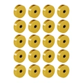 Set of 20 golden stainless steel earring backs with black rubber inner cores - Gold Disc