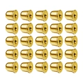 Set of 25 golden stainless steel screw-back ear studs with secure locking design - Gold Conical