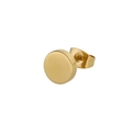 Boucles d'oreilles géométriques circulaires minimalistes en or poli avec fermoirs papillon - 3mm / Disque Rond Or
