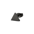 Boucles d'oreilles triangulaires minimalistes en acier titane noir mat avec fermoirs - Imprimé Triangle Noir