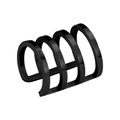 Minimalist black four-layer U-shaped stainless steel ear cuff without piercing - 4 Layer Minimalist Style (10612) / Black