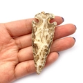Pijlpunt hanger met marmeren textuur en goudkleurige metalen rand voor DIY-sieraden - Nr. 6 (Crèmebruin Gemarmerd)