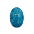 Oval blue chrysocolla stone cabochon with natural mineral texture for DIY jewelry - 20x30mm / Blue Lapis Look (No. 5)