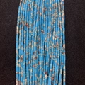 Sky blue imperial stone 2x4mm tube beads for DIY jewelry making and necklaces - 2x4mm / Blue Imperial Jasper