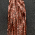 Natural red jasper 2x4mm tube beads for DIY jewelry making necklaces and crafts - 2x4mm / Red Swan Stone