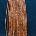 Polished 2x4mm tube beads in red jasper natural stone for DIY jewelry crafting - 2x4mm / Orange-Red (No. 6)