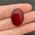 Donkerrode ovale carneool cabochon voor het maken van DIY ringen en sieraden - Nr.17 (Rode Agaat Kleur)
