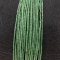 Green 2x4mm natural stone tube beads for DIY jewelry making and necklace crafts - 2x4mm / Green (No. 10)