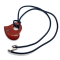 Natuurlijke rode jaspis hart hanger ketting met zwart koord en stevige metalen karabijnsluiting - 30x30mm / Rode Jaspis