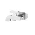 Clou d'oreille minimaliste en acier titane en forme de robinet avec fini argent - Robinet / Acier