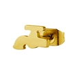 Creative faucet shaped titanium steel stud earring with a polished golden finish - Faucet / Gold