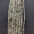 Natural Labradorite tube beads with blue flash for DIY jewelry making 2x4mm - 2x4mm / Labradorite